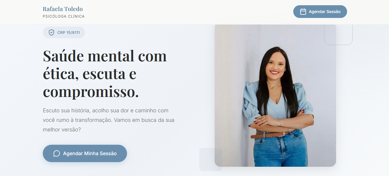 Landing Page Psicóloga Rafaela Toledo