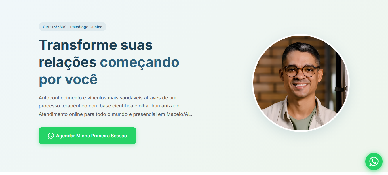 Landing Page Psicólogo Thiago Acioly